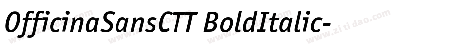 OfficinaSansCTT BoldItalic字体转换